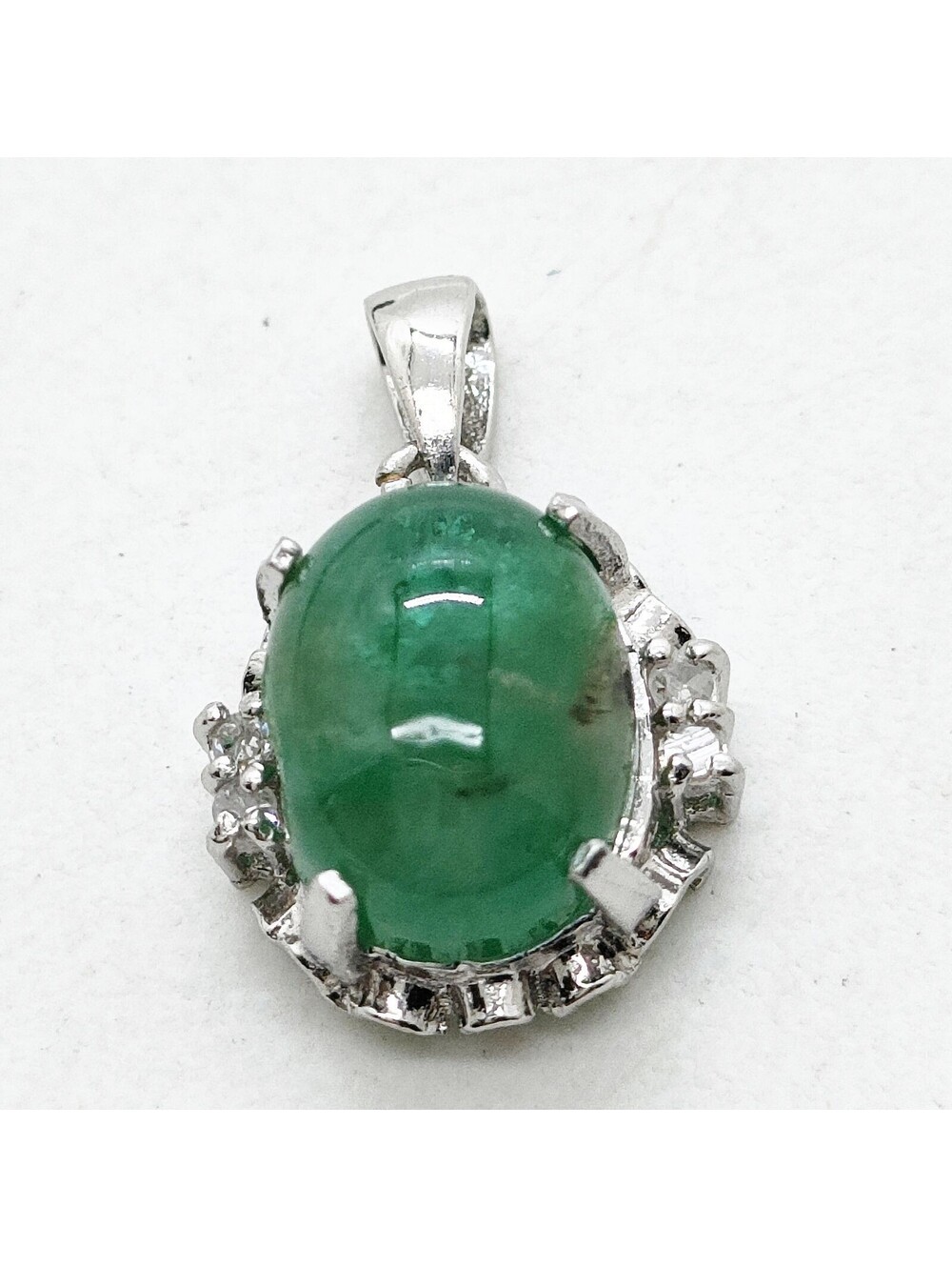 Jewelry Pendant Head Emerald Platinum 462986